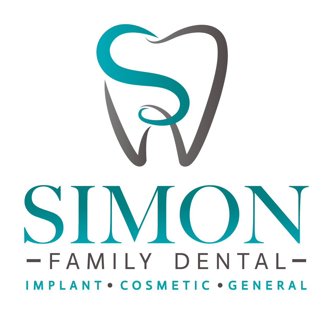 simon family dentistry logo stacked